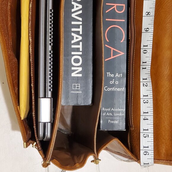 SAINT BORSE LEATHER SATCHEL - Picture 12 of 16